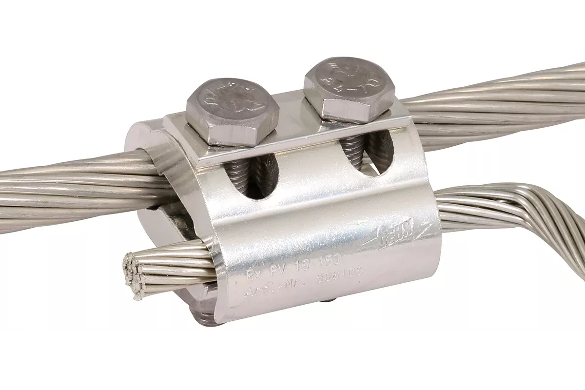 Conector paralelo, montado en dos cables.